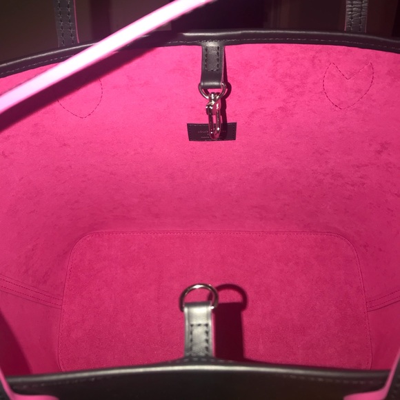 Authentic Louis Vuitton Neverfull MM Noir/hotpink - Picture 5 of 8